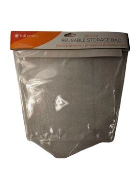 Full Circle Ziptuck Reusable Storage Bag Large Clear 12"x11" 1 Gallon 3.78 Liter